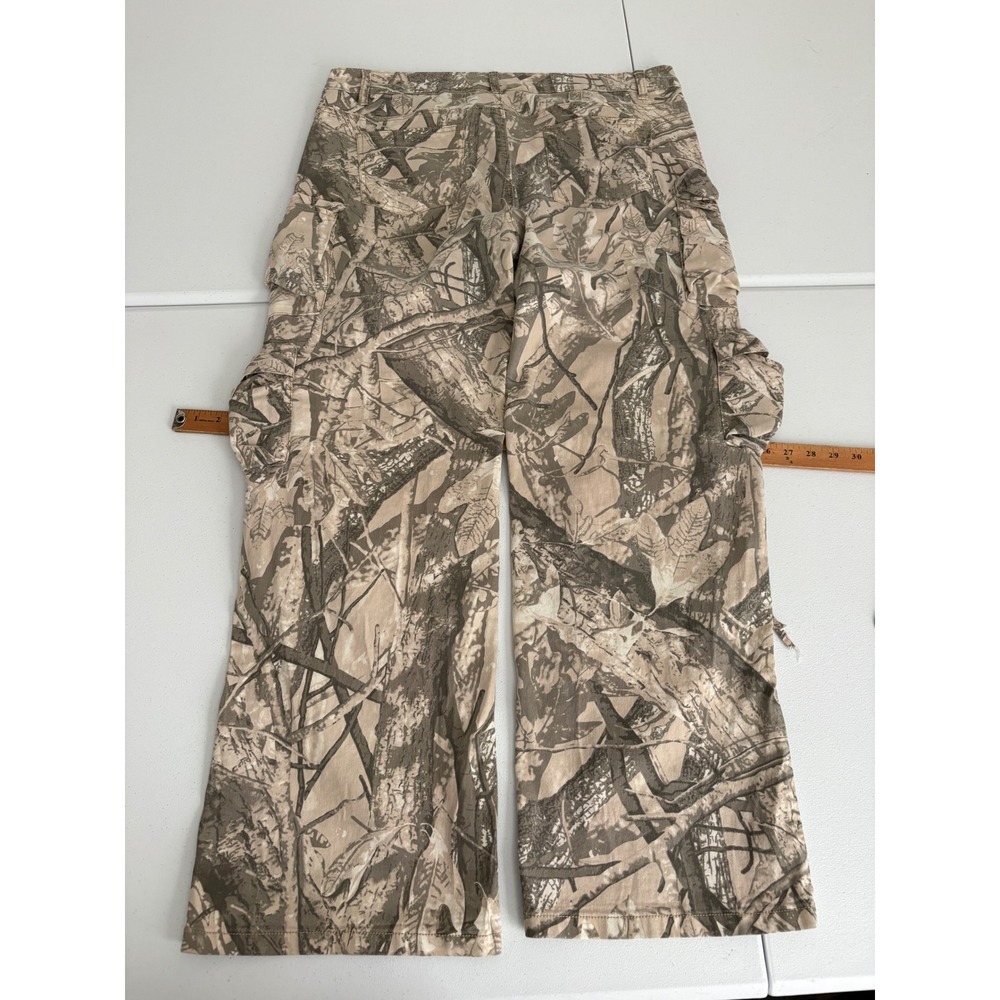 VIP Jeans Camo Cargo Pants Womens 15/16 Y2K Streetwear Wide Leg Forest Camo tt - Picture 3 of 7